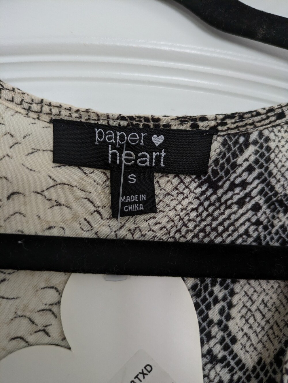 Paper Heart Snake Skin Print Wrap Dress Size S NWT - Picture 2 of 11